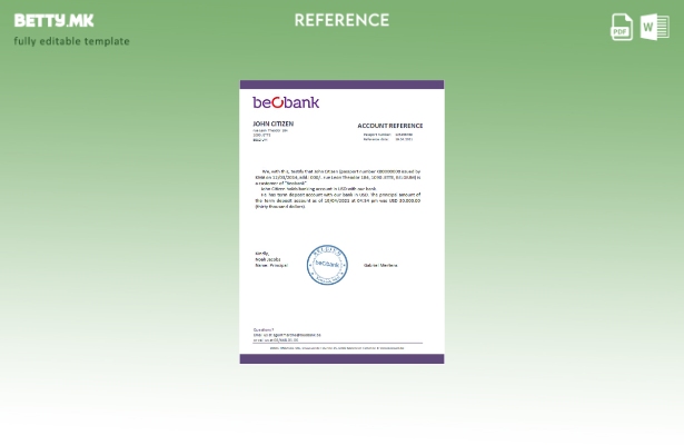 Референтен шаблон за модерен стил Belgium Beobank